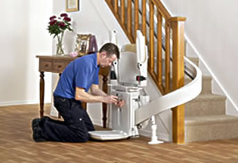curved rental stairlift Bradford